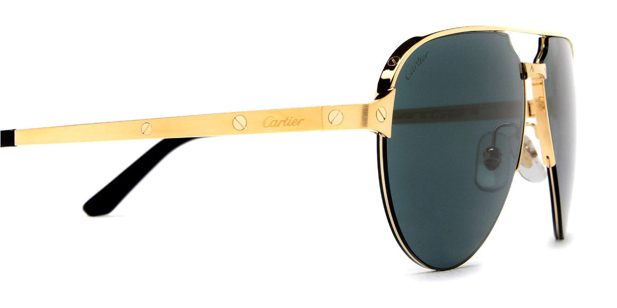 【極美品】カルティエ サントス CT0386S サングラス ゴールド メンズ CARTIER SUNGLASSES - CT0386S 002 60 - Gold Santos de Cartier