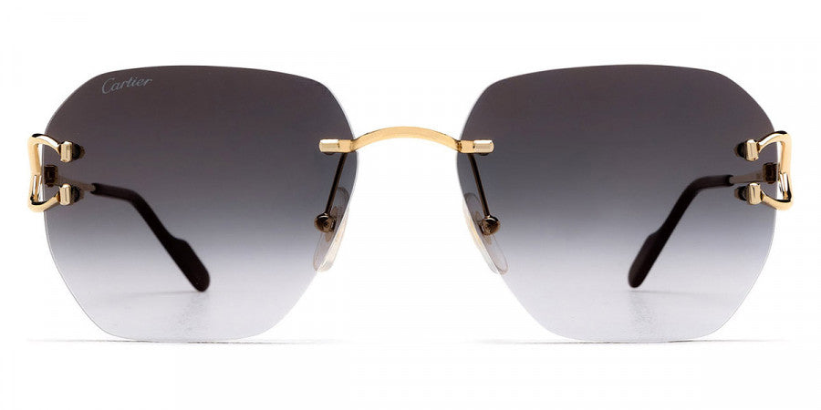 CARTIER SUNGLASSES - CT0394S 001 58 - Gold Signature C De Cartier