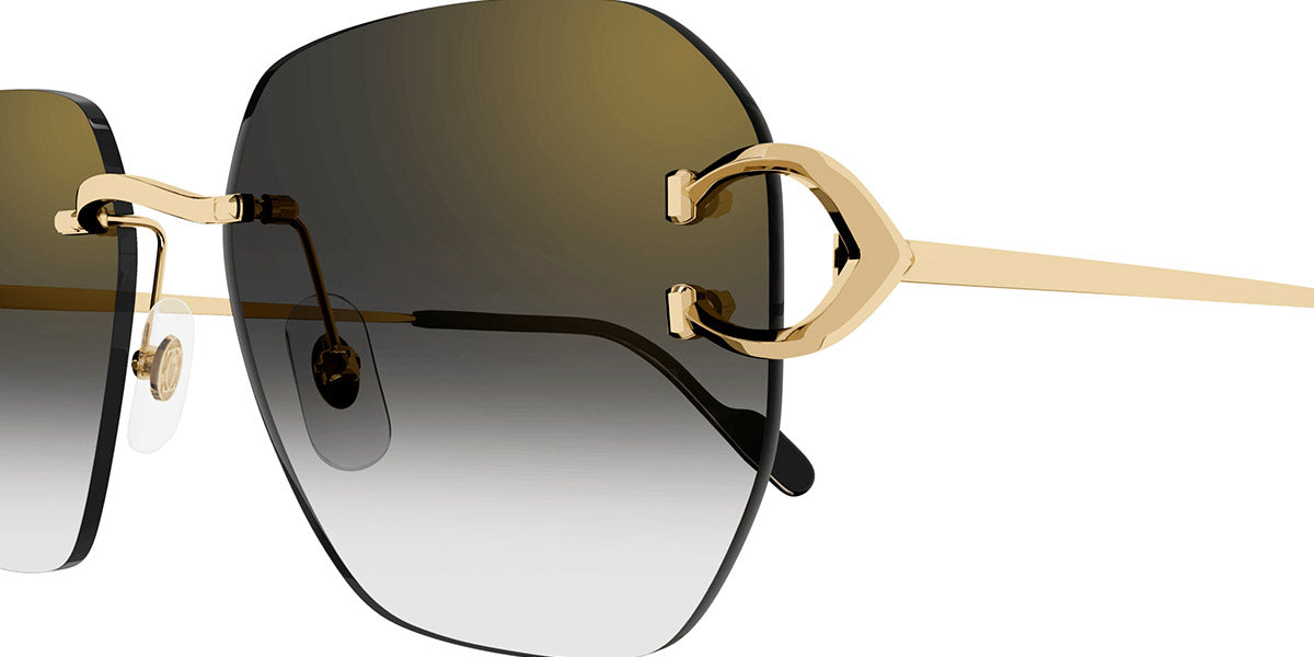 CARTIER SUNGLASSES - CT0394S 001 58 - Gold Signature C De Cartier