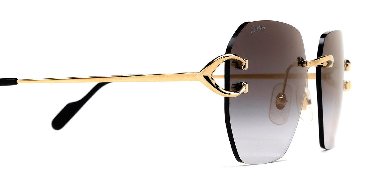 CARTIER SUNGLASSES - CT0394S 001 58 - Gold Signature C De Cartier