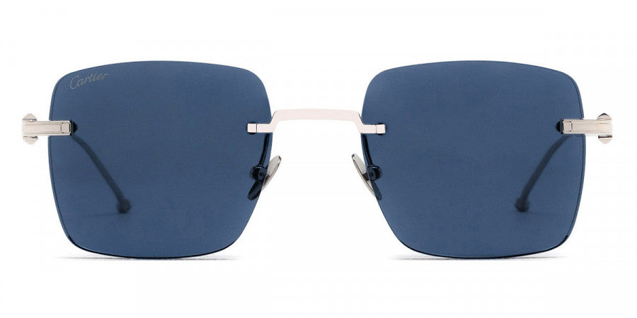 CARTIER SUNGLASSES - CT0403S 001 52 - Silver Pasha de Cartier