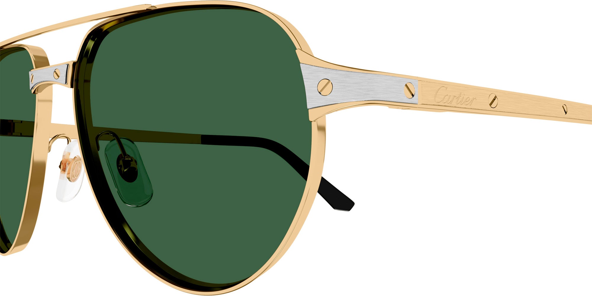 CARTIER SUNGLASSES - CT0425S 002 59 - Gold Santos de Cartier