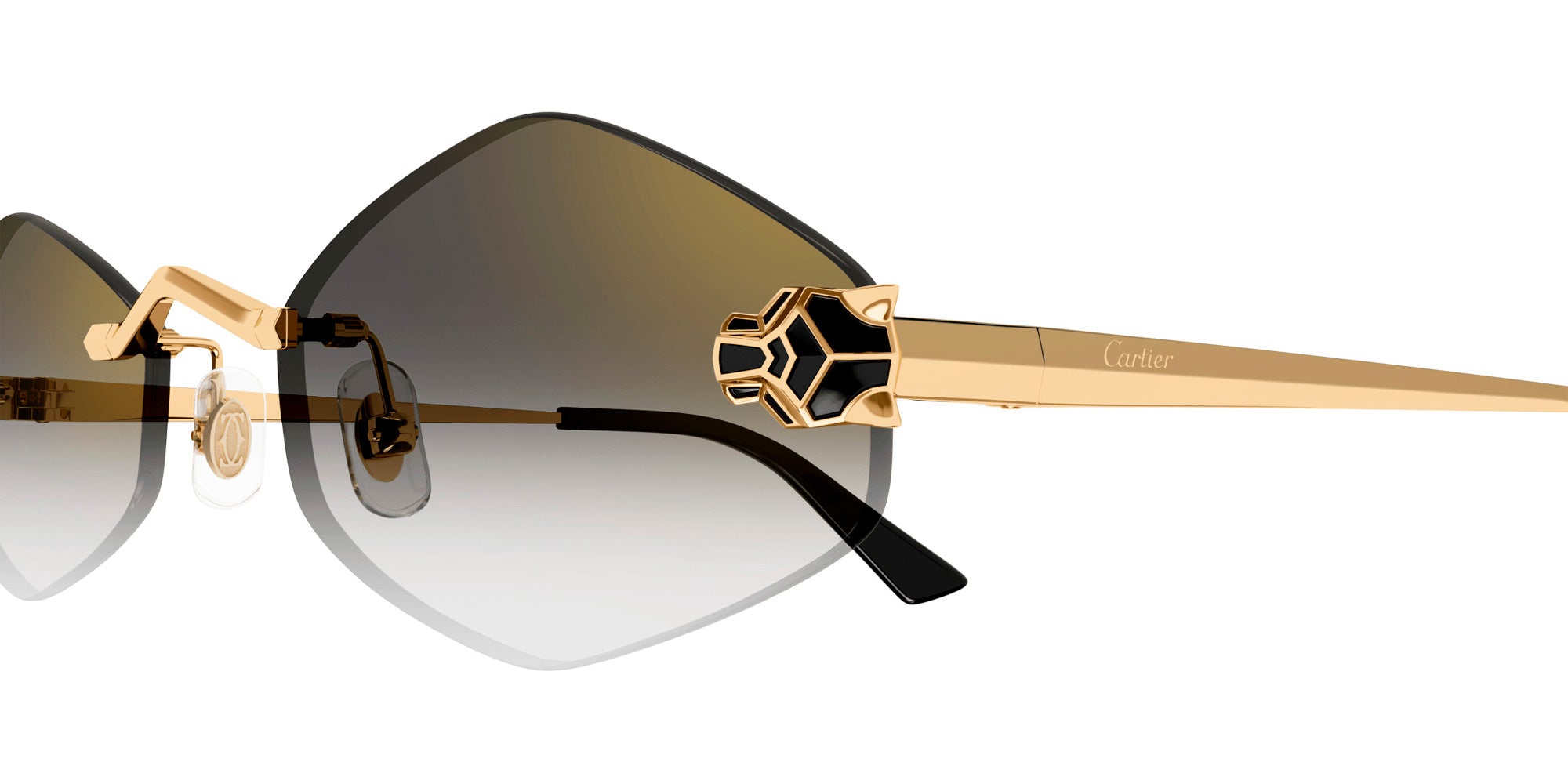 CARTIER SUNGLASSES - CT0433S 001 55 - Gold Panthère De Cartier
