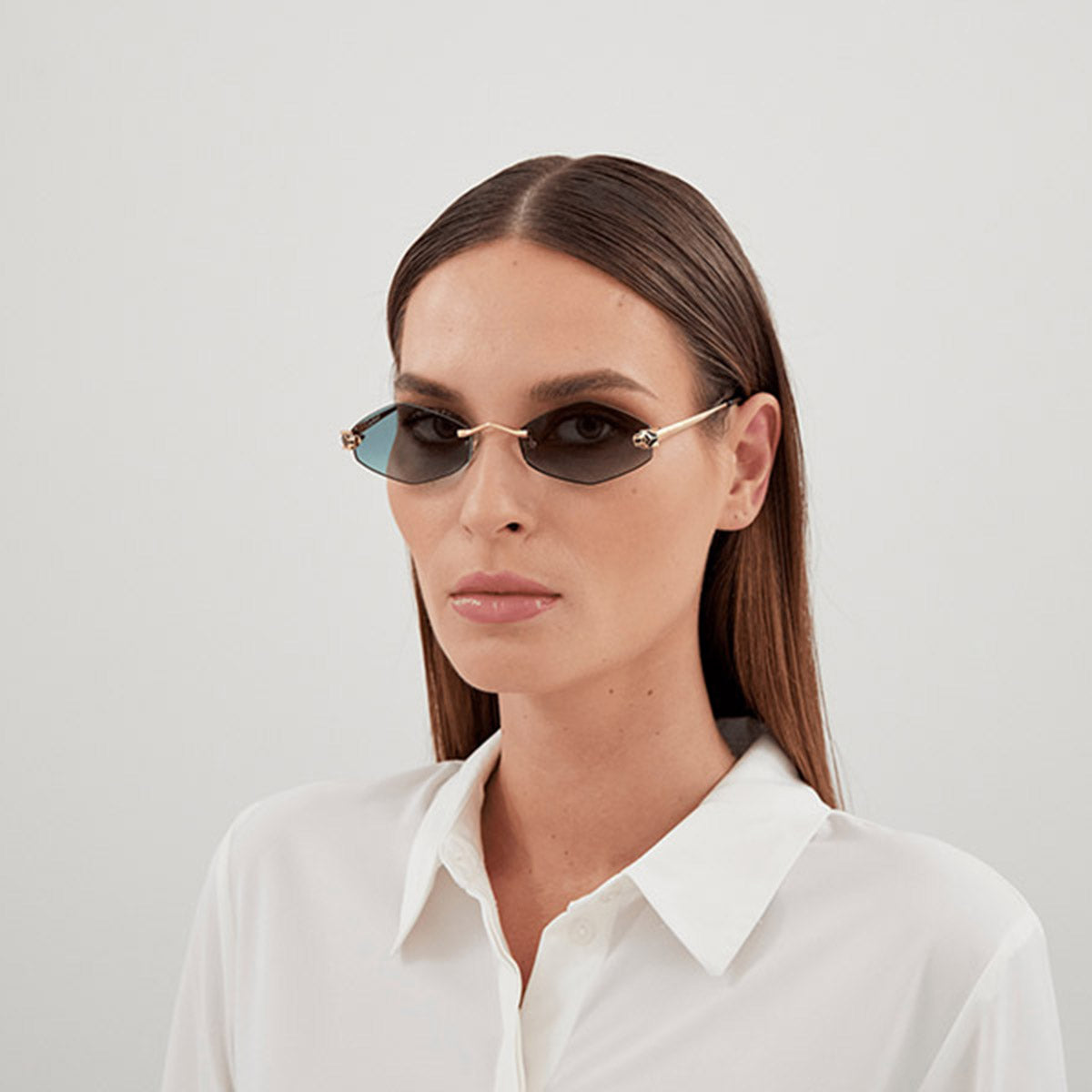 CARTIER SUNGLASSES - CT0433S 001 55 - Gold Panthère De Cartier