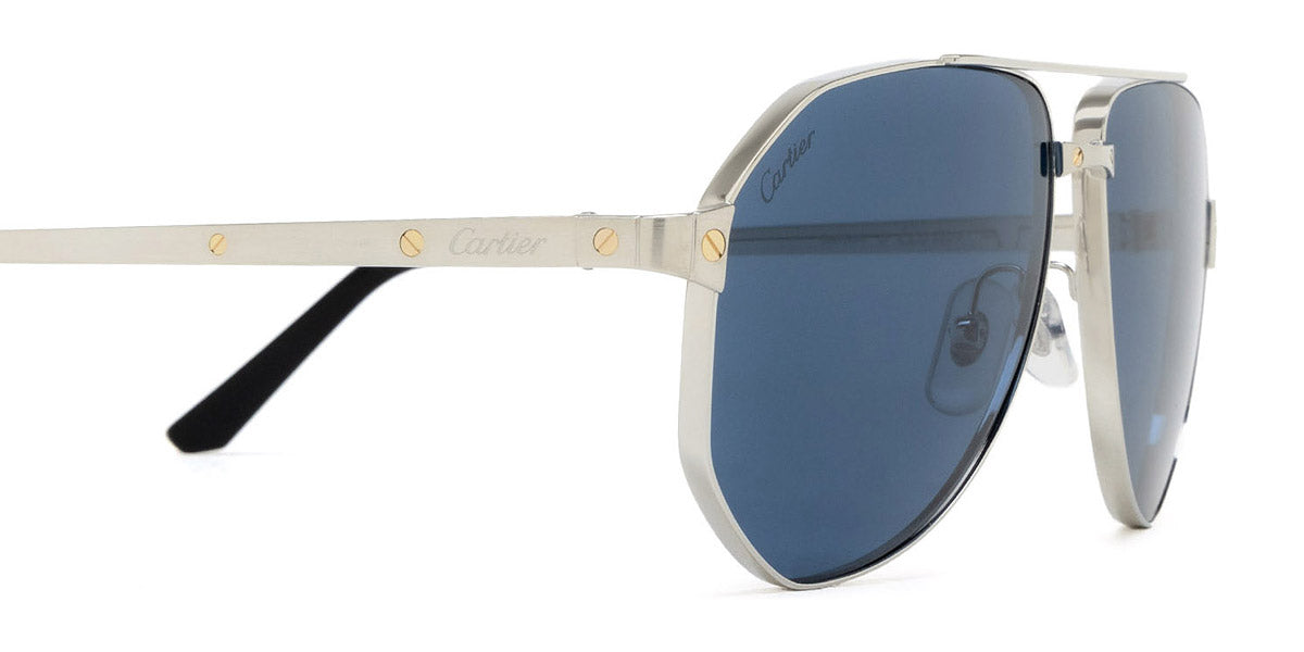 CARTIER SUNGLASSES - CT0461S 002 60 - Silver Santos de Cartier