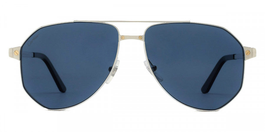 CARTIER SUNGLASSES - CT0461S 002 60 - Silver Santos de Cartier