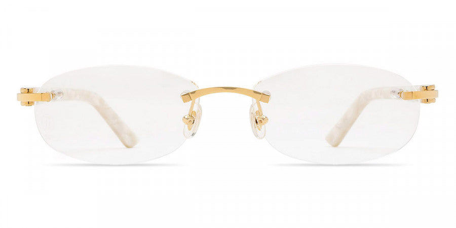 Cartier™ CT0056O 002 52 - Gold/White Décor C