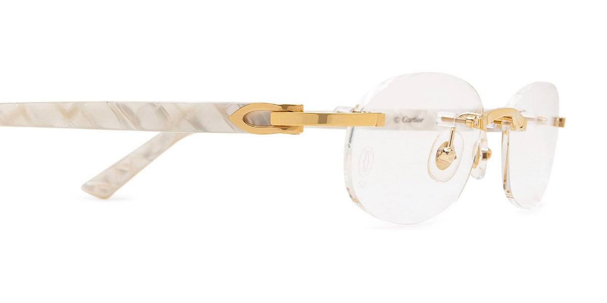 Cartier™ CT0056O 002 52 - Gold/White Décor C