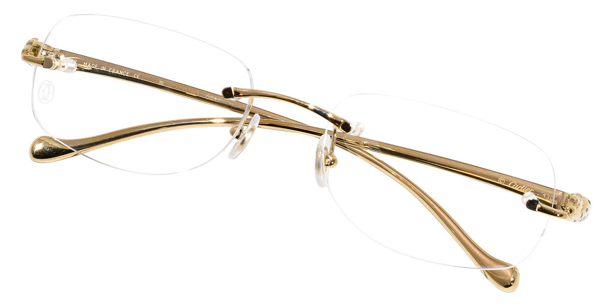 CARTIER EYEGLASSES - CT0058O 001 52 - Gold Panthère De Cartier