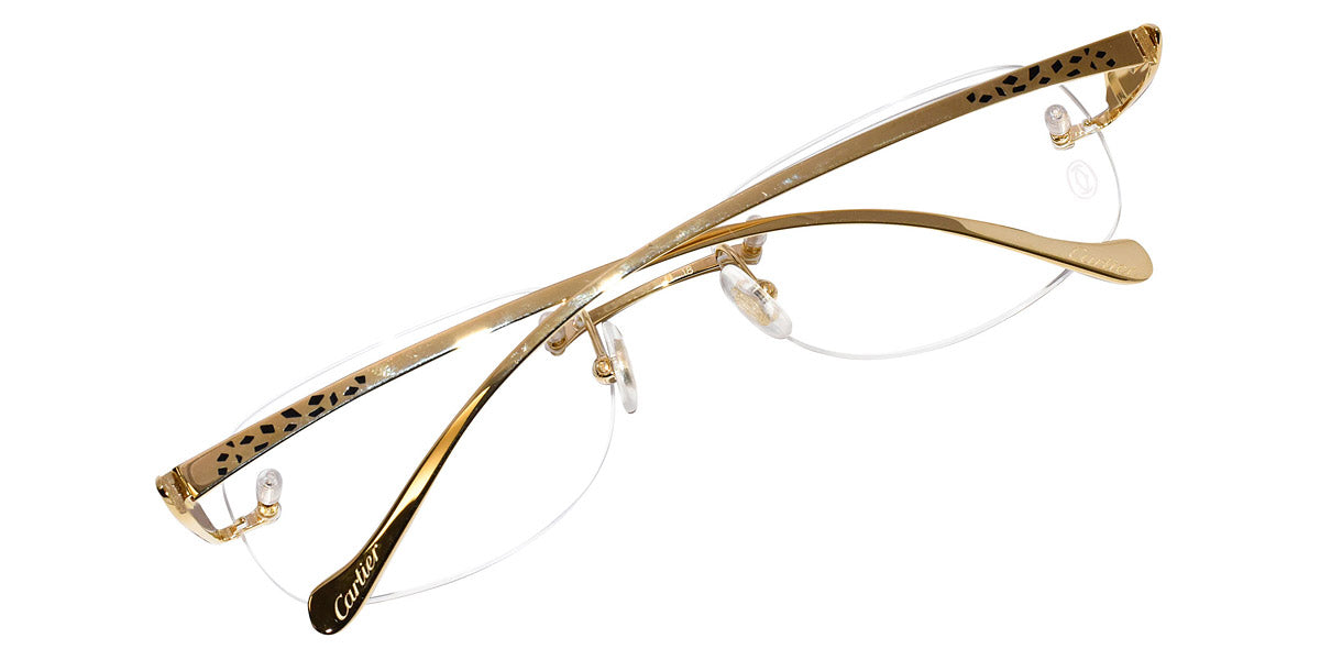 CARTIER EYEGLASSES - CT0058O 001 52 - Gold Panthère De Cartier