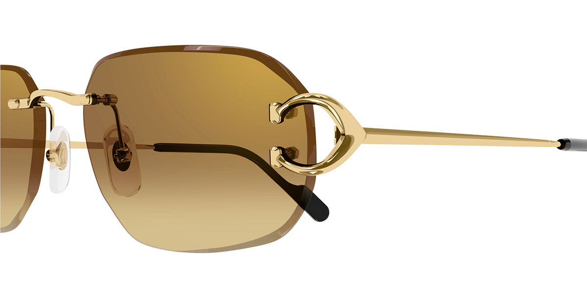 CARTIER SUNGLASSES - CT0468S 004 58 - Gold Signature C de Cartier