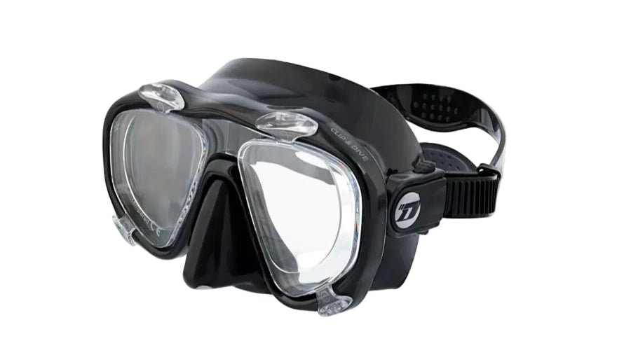 DEMETZ SNORKELING AND DIVING MASK CLIP & DIVE - BLACK