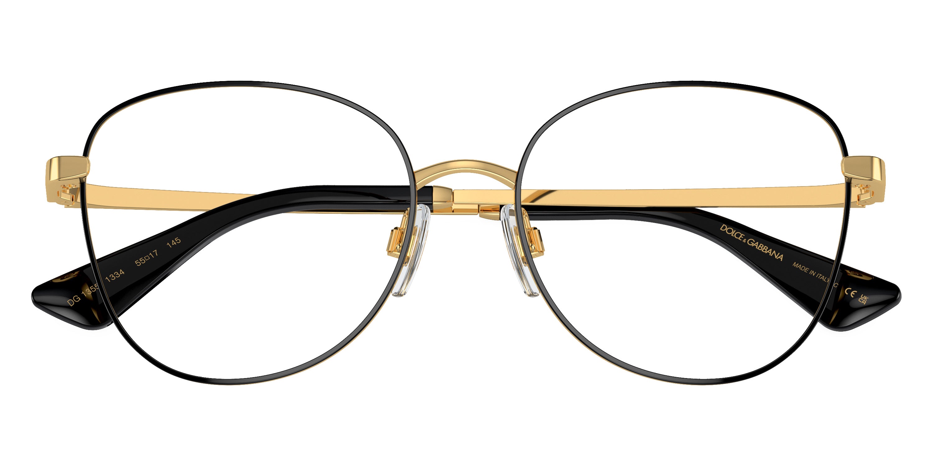 DOLCE & GABBANA EYEGLASSES - DG1355 1334 53 - Gold/Black