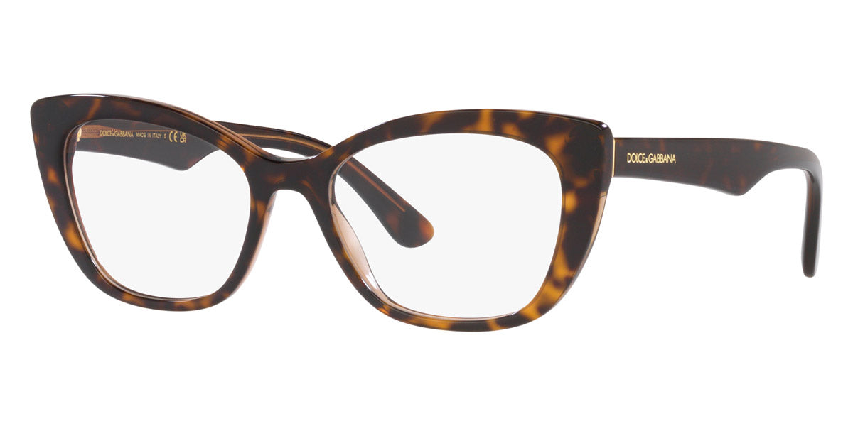 DOLCE & GABBANA EYEGLASSES - DG3360 3256 54 - Havana/Transparent Brown