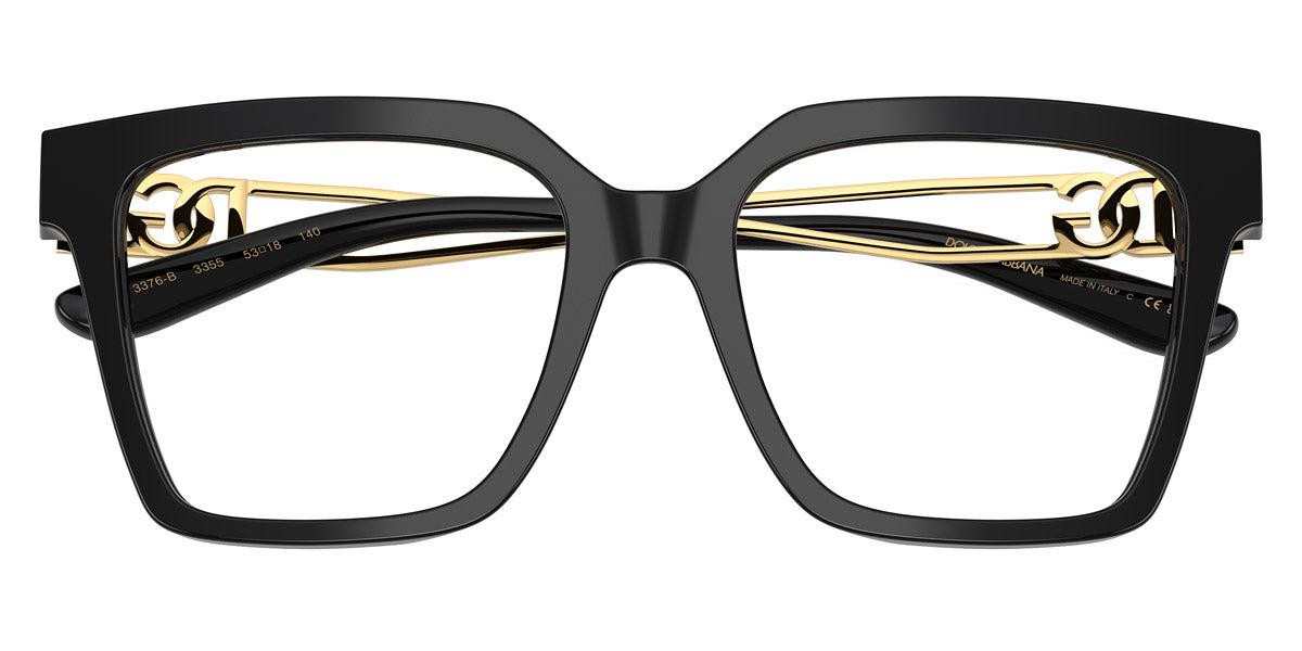DOLCE & GABBANA EYEGLASSES - DG3376B 3355 53 - Black/Gold