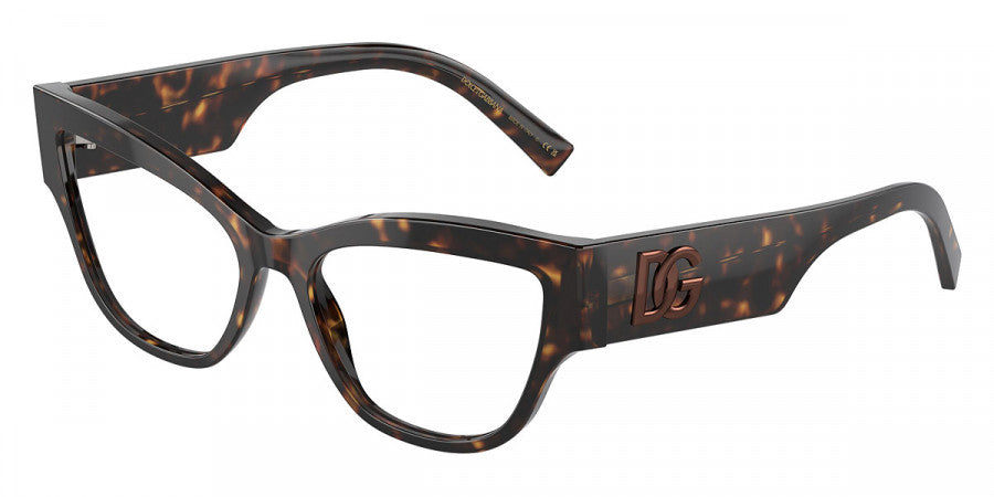 DOLCE & GABBANA EYEGLASSES - DG3378 502 55 - Havana
