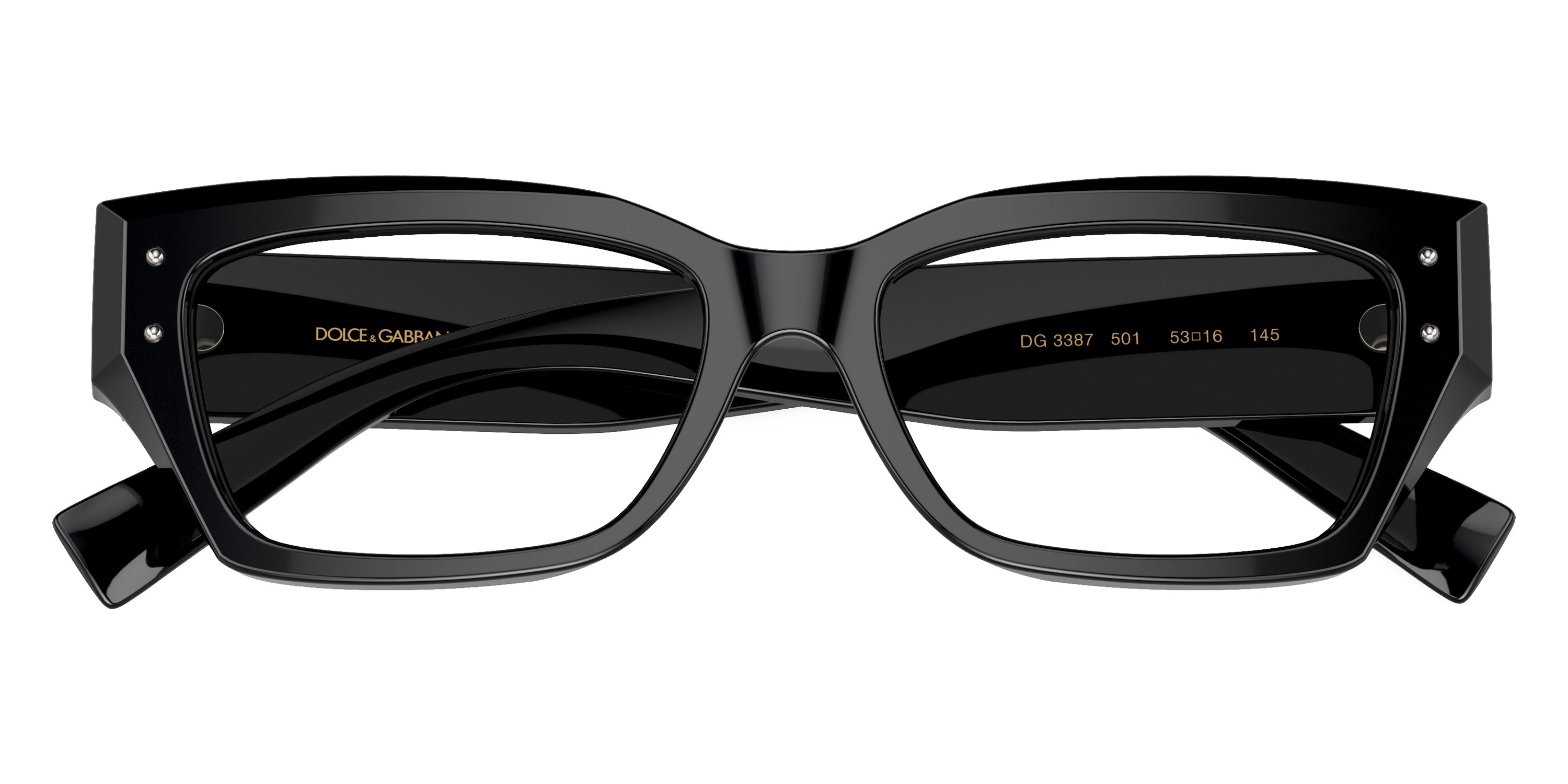 DOLCE & GABBANA EYEGLASSES - DG3387 501 53 - Black