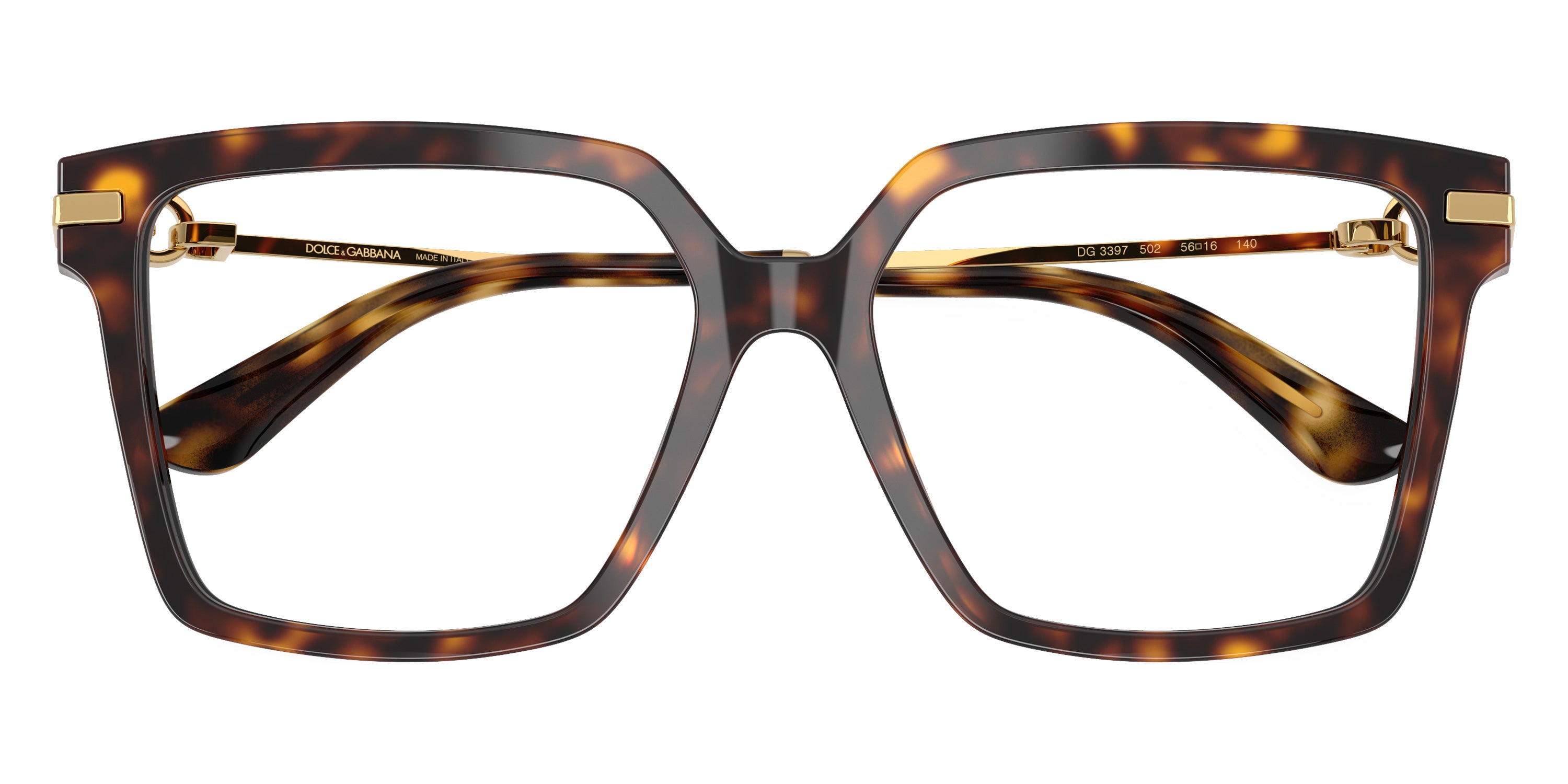 DOLCE & GABBANA EYEGLASSES - DG3397 502 54 - Havana/Gold