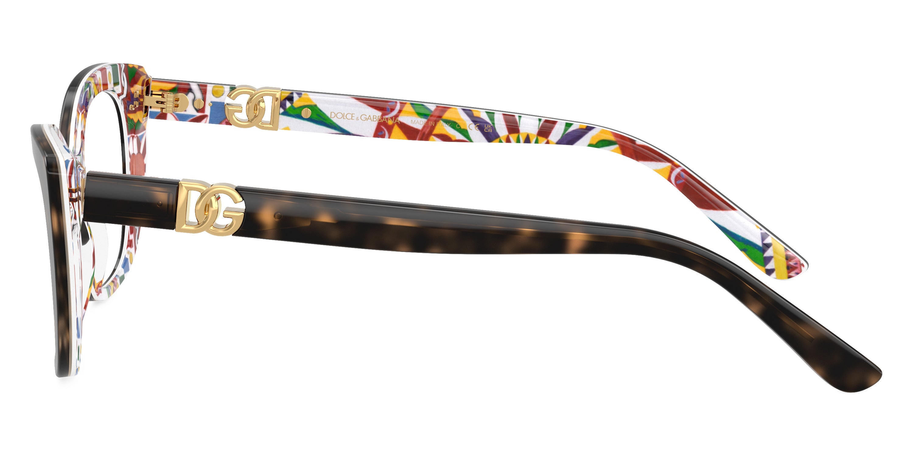 DOLCE & GABBANA EYEGLASSES - DG3398 3217 54 - Havana on White Barrow