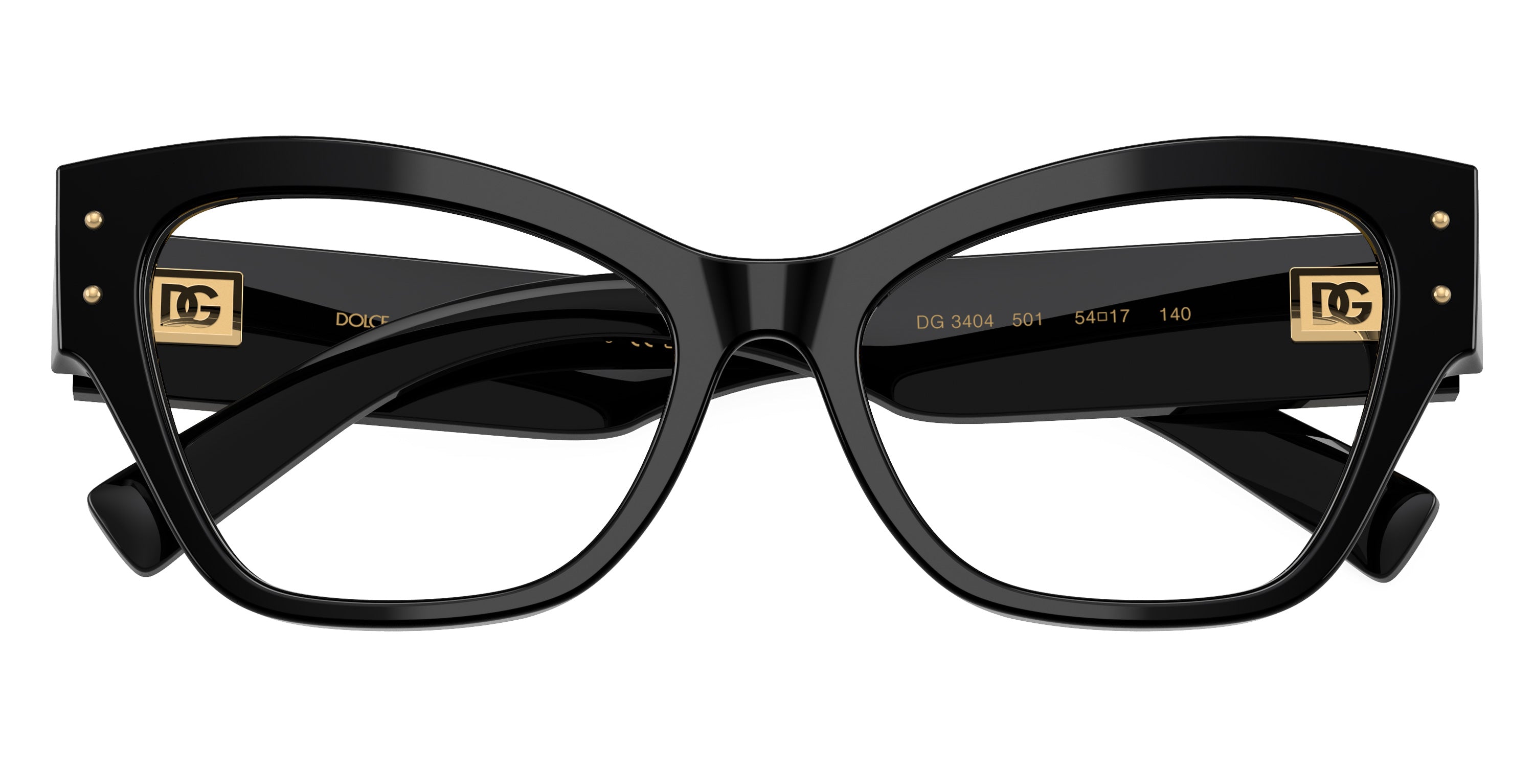 DOLCE & GABBANA EYEGLASSES - DG3404 501 52 - Black