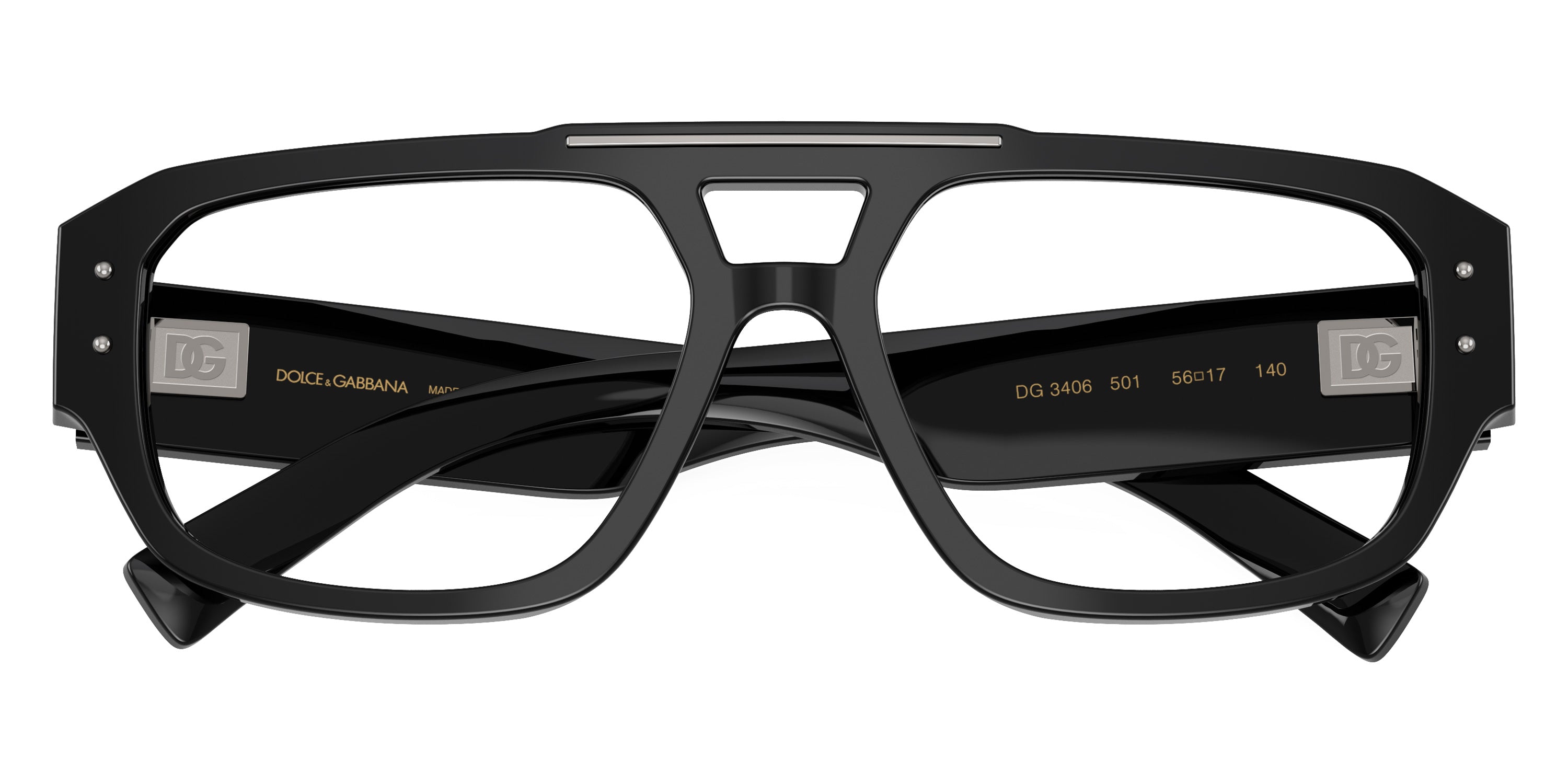 DOLCE & GABBANA EYEGLASSES - DG3406 501 56 - Black