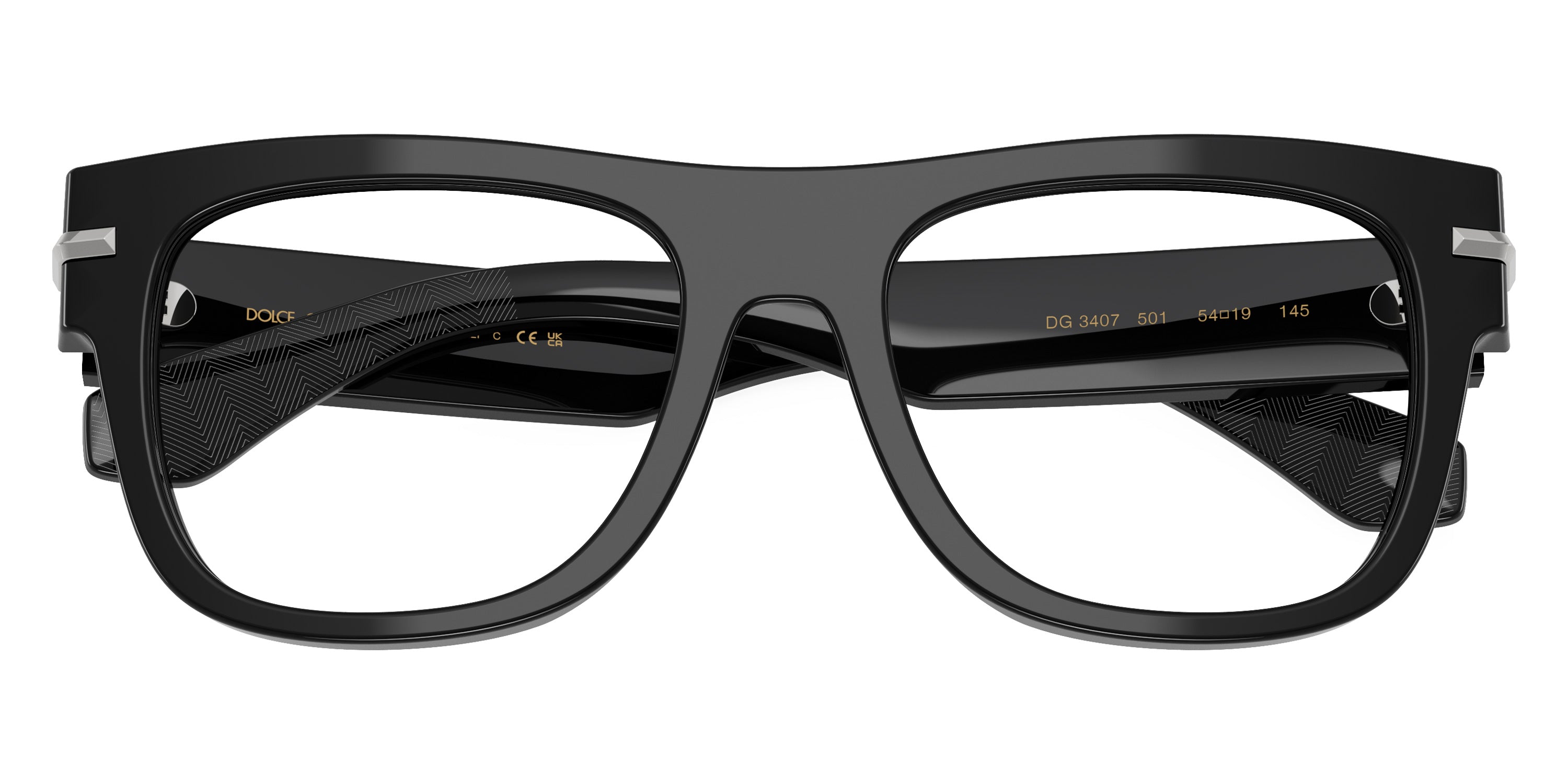 DOLCE & GABBANA EYEGLASSES - DG3407 501 54 - Black