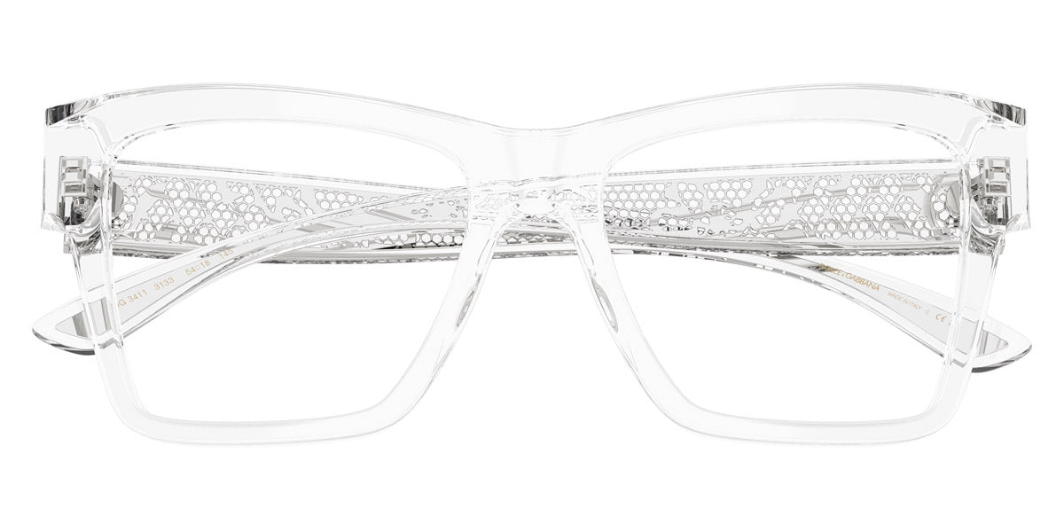 DOLCE & GABBANA EYEGLASSES - DG3411 3133 52 - Crystal/Silver