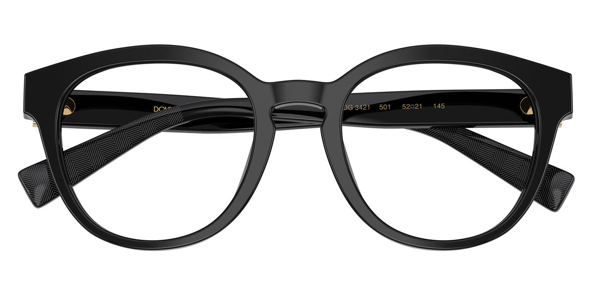 DOLCE & GABBANA EYEGLASSES - DG3421 501 52 - Black