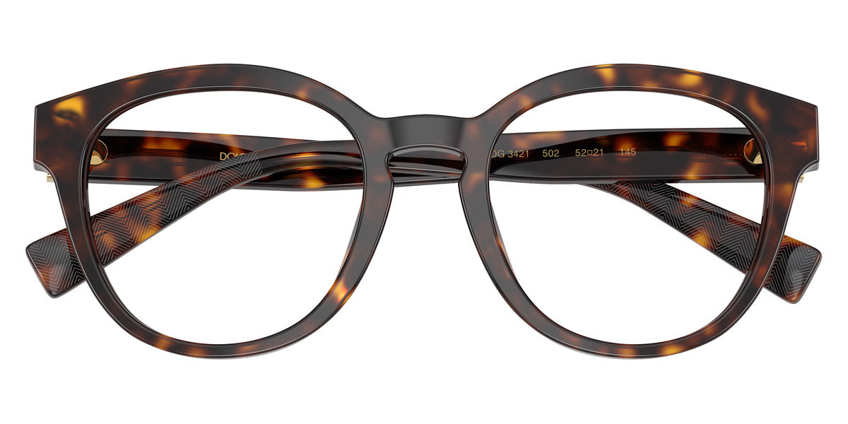 DOLCE & GABBANA EYEGLASSES - DG3421 502 52 - Havana