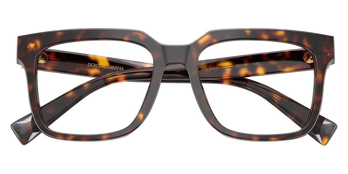 DOLCE & GABBANA EYEGLASSES - DG3422 502 53 - Havana
