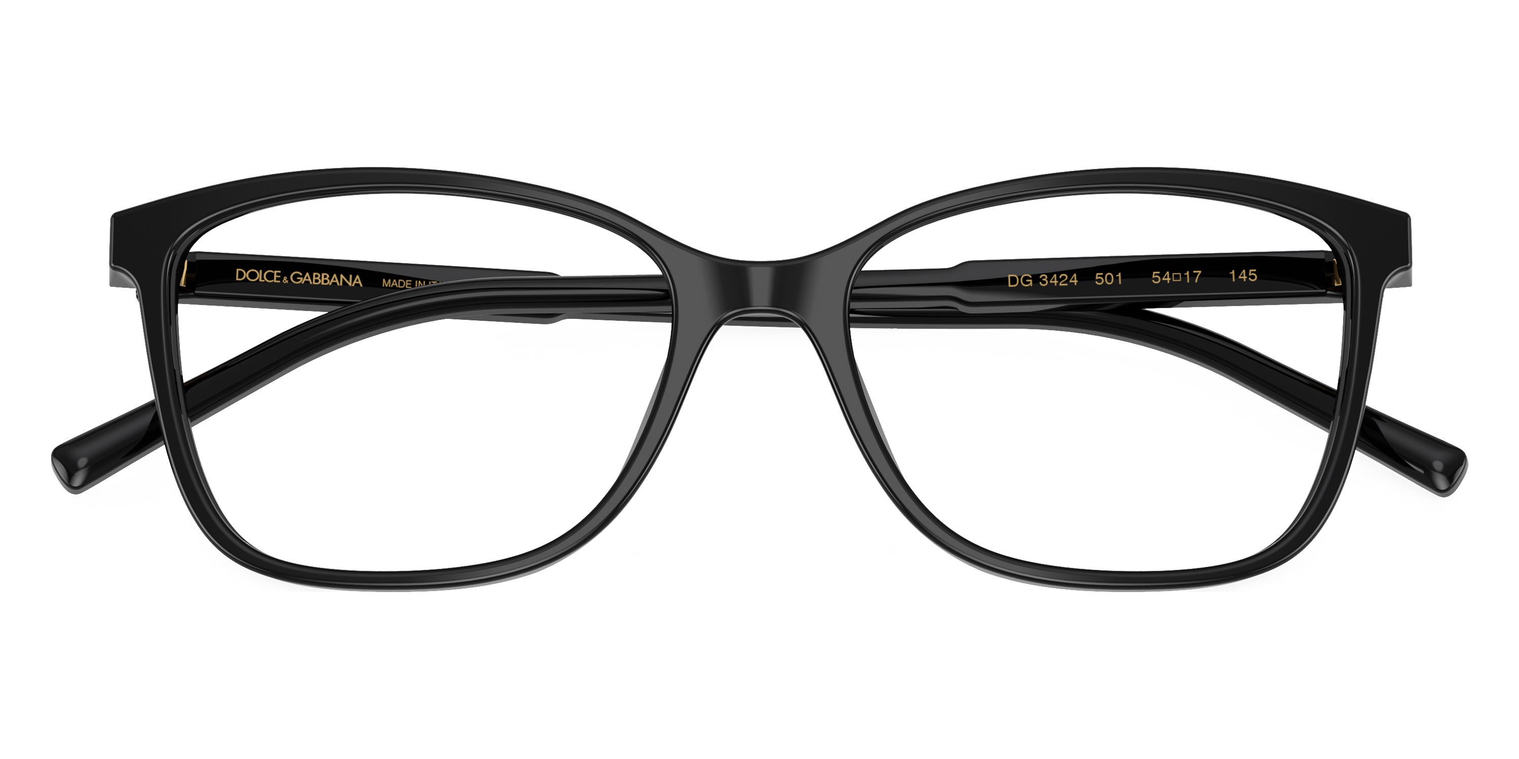 DOLCE & GABBANA EYEGLASSES - DG3424 501 54 - Black