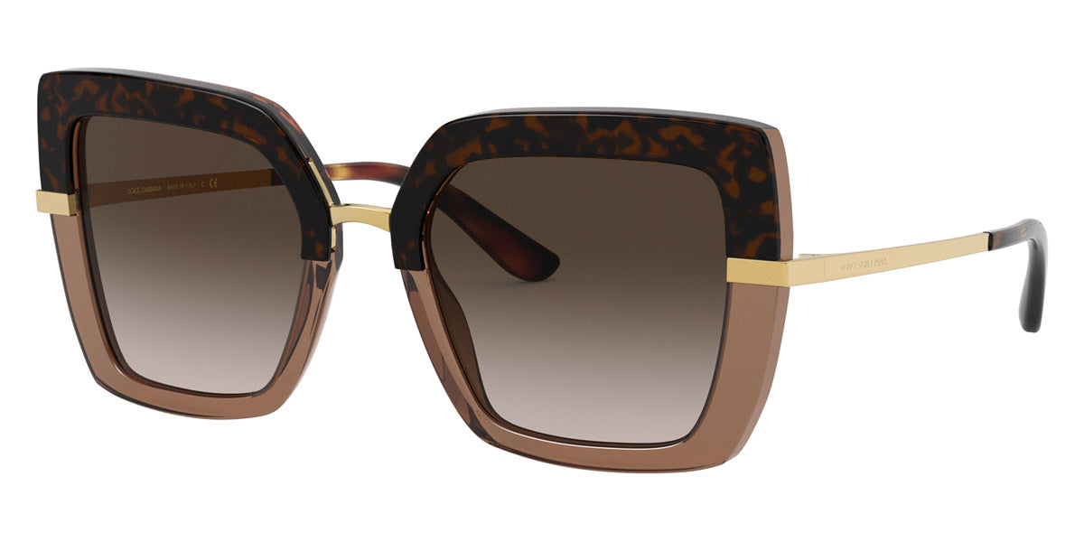 DOLCE & GABBANA SUNGLASSES - DG4373 325613 52 - Havana on Transparent Brown