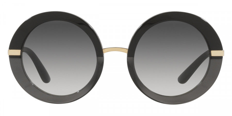 DOLCE & GABBANA SUNGLASSES - DG4393 32468G 52 - Black/Transparent Black