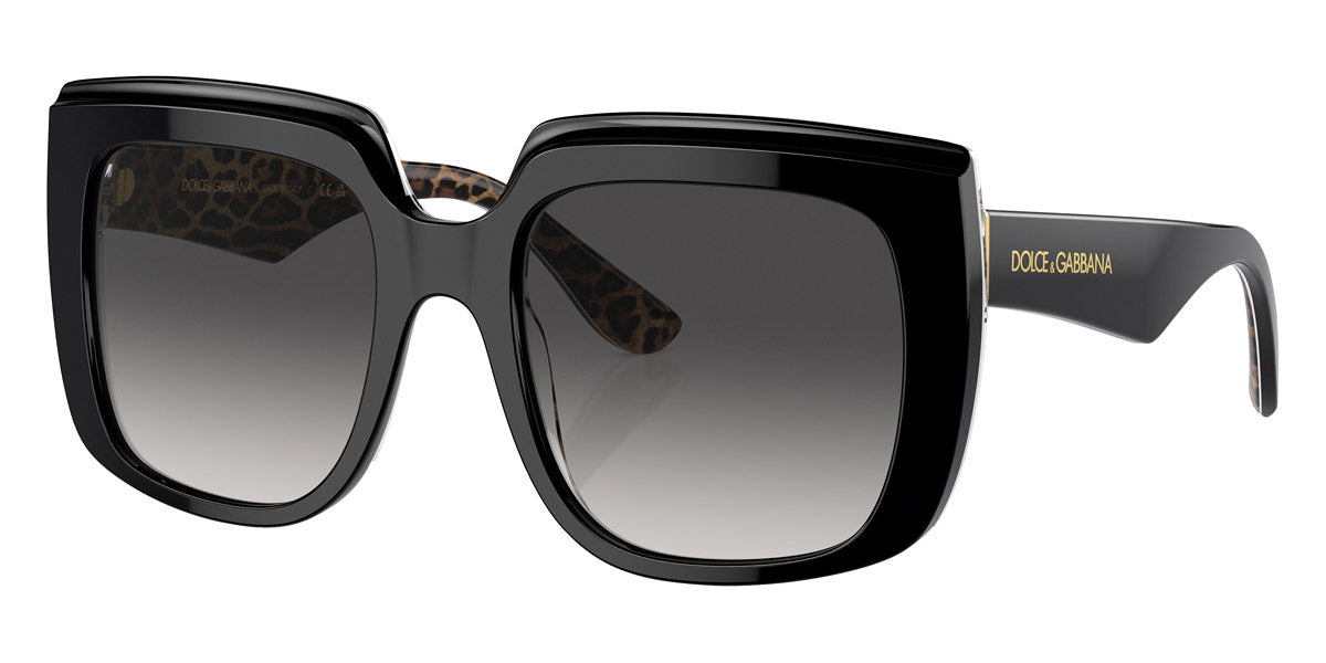 DOLCE & GABBANA SUNGLASSES - DG4414 32998G 54 - Black on Leo Brown