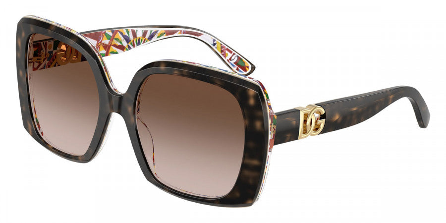 DOLCE & GABBANA SUNGLASSES - DG4475 321713 56 - Havana on White Barrow
