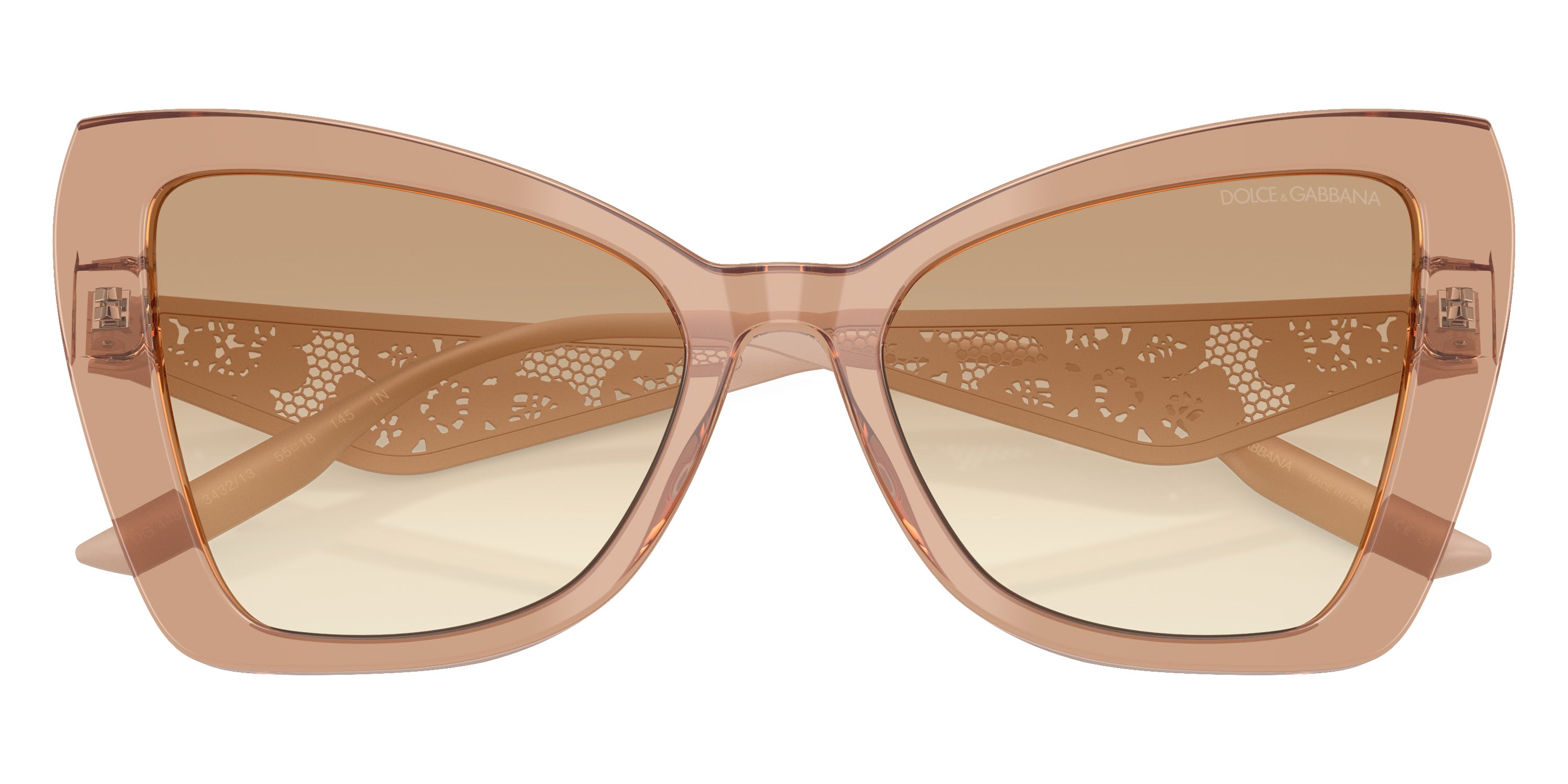 DOLCE & GABBANA SUNGLASSES - DG4489 343213 55 - Transparent Camel/Matte Beige