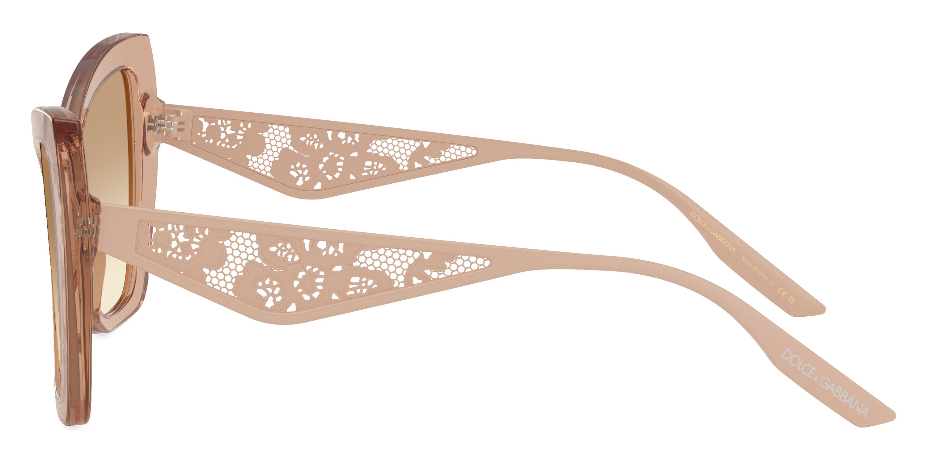 DOLCE & GABBANA SUNGLASSES - DG4489 343213 55 - Transparent Camel/Matte Beige
