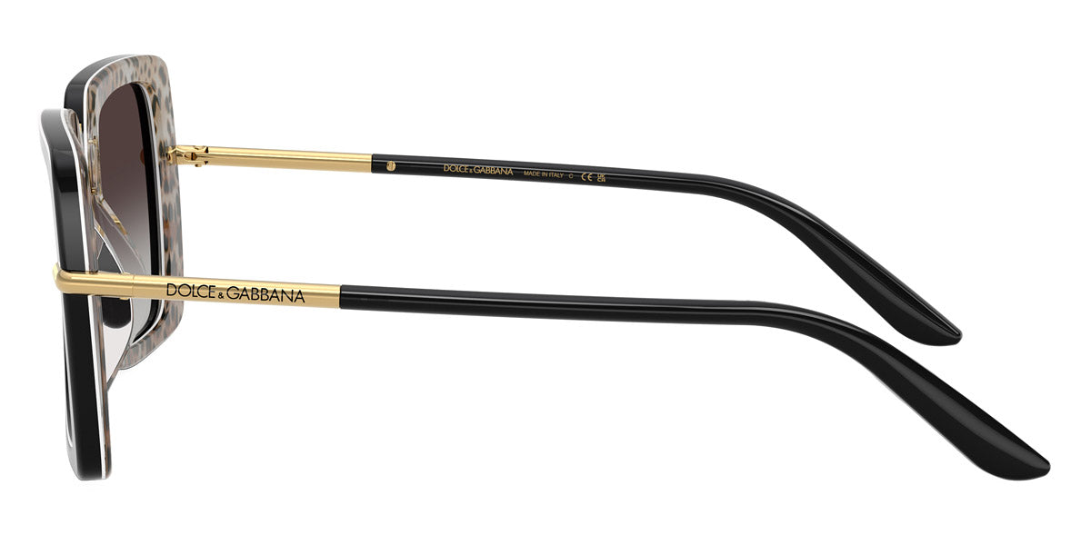 DOLCE & GABBANA SUNGLASSES - DG4491 32998G 52 - Top Black on Leo/Gold