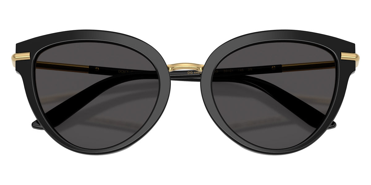 DOLCE & GABBANA SUNGLASSES - DG4492 32998G 55 - Top Black on Leo/Gold