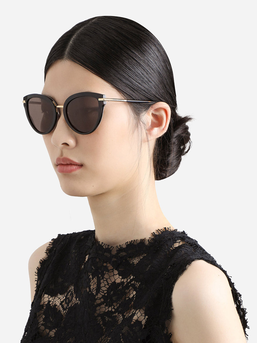 DOLCE & GABBANA SUNGLASSES - DG4492 32998G 55 - Top Black on Leo/Gold