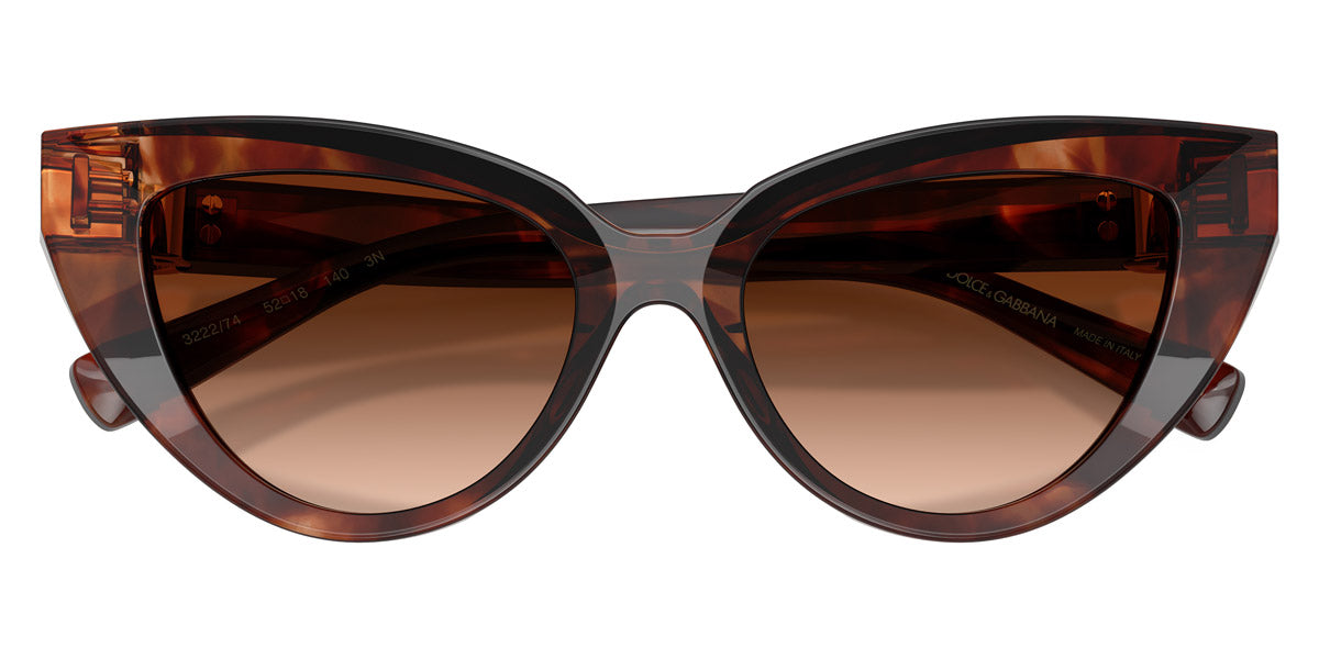 DOLCE & GABBANA SUNGLASSES - DG4497 322274 52 - Dark Red Havana