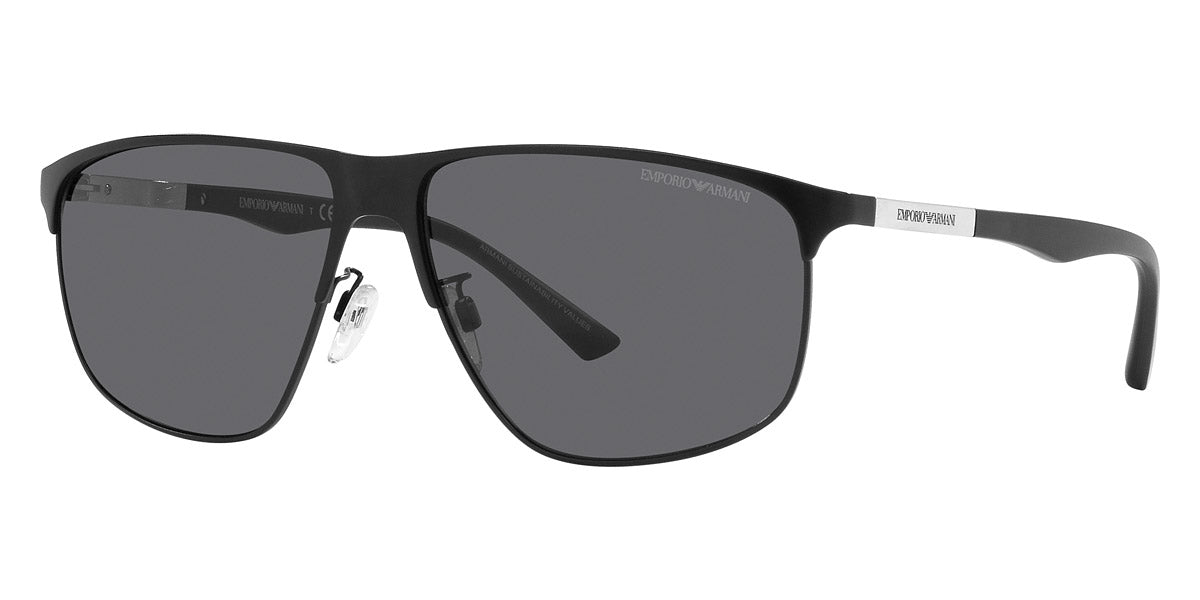 Emporio Armani™ EA2094 300187 60 - Matte Black and Aluminium