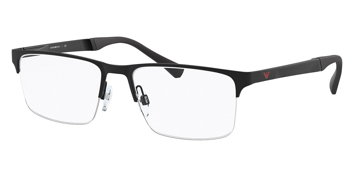 EMPORIO ARMANI EYEGLASSES - EA1110D 3175 55 - Rubber Black and Aluminium Black