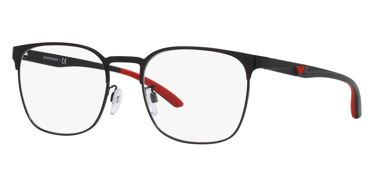 EMPORIO ARMANI EYEGLASSES - EA1135D 3001 55 - Matte Black/Red