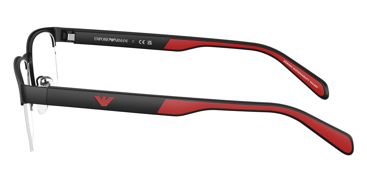 EMPORIO ARMANI EYEGLASSES - EA1162 3085 56 - Matte Black/Rubber Red