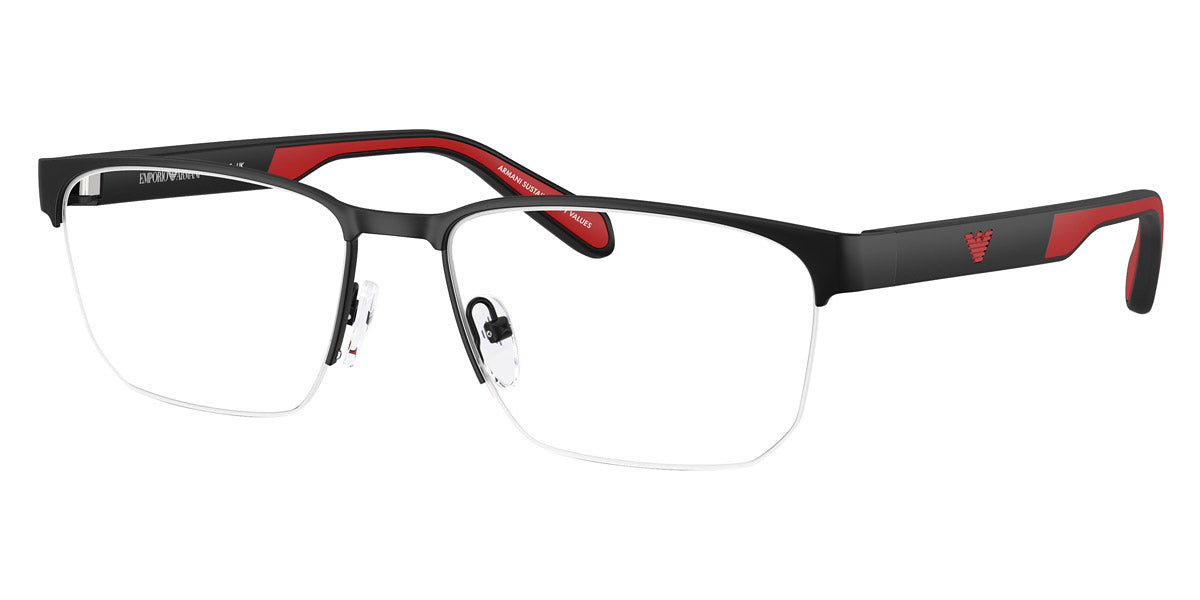 EMPORIO ARMANI EYEGLASSES - EA1162 3085 56 - Matte Black/Rubber Red