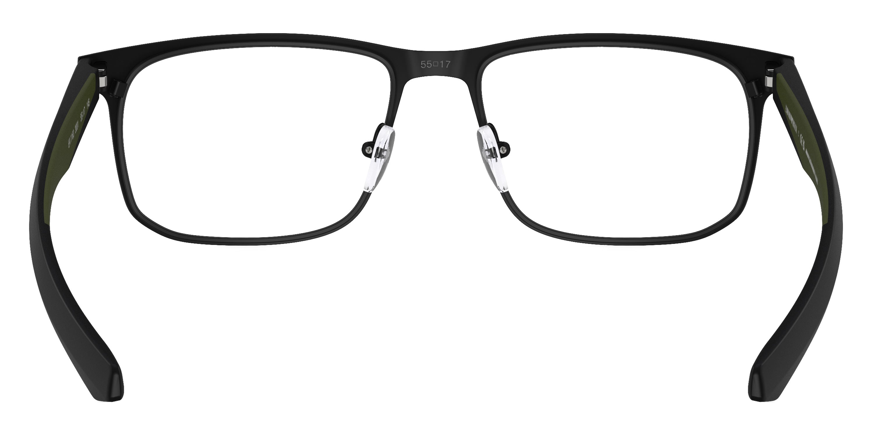 EMPORIO ARMANI EYEGLASSES - EA1163 3001 55 - Matte Black/Green Rubber