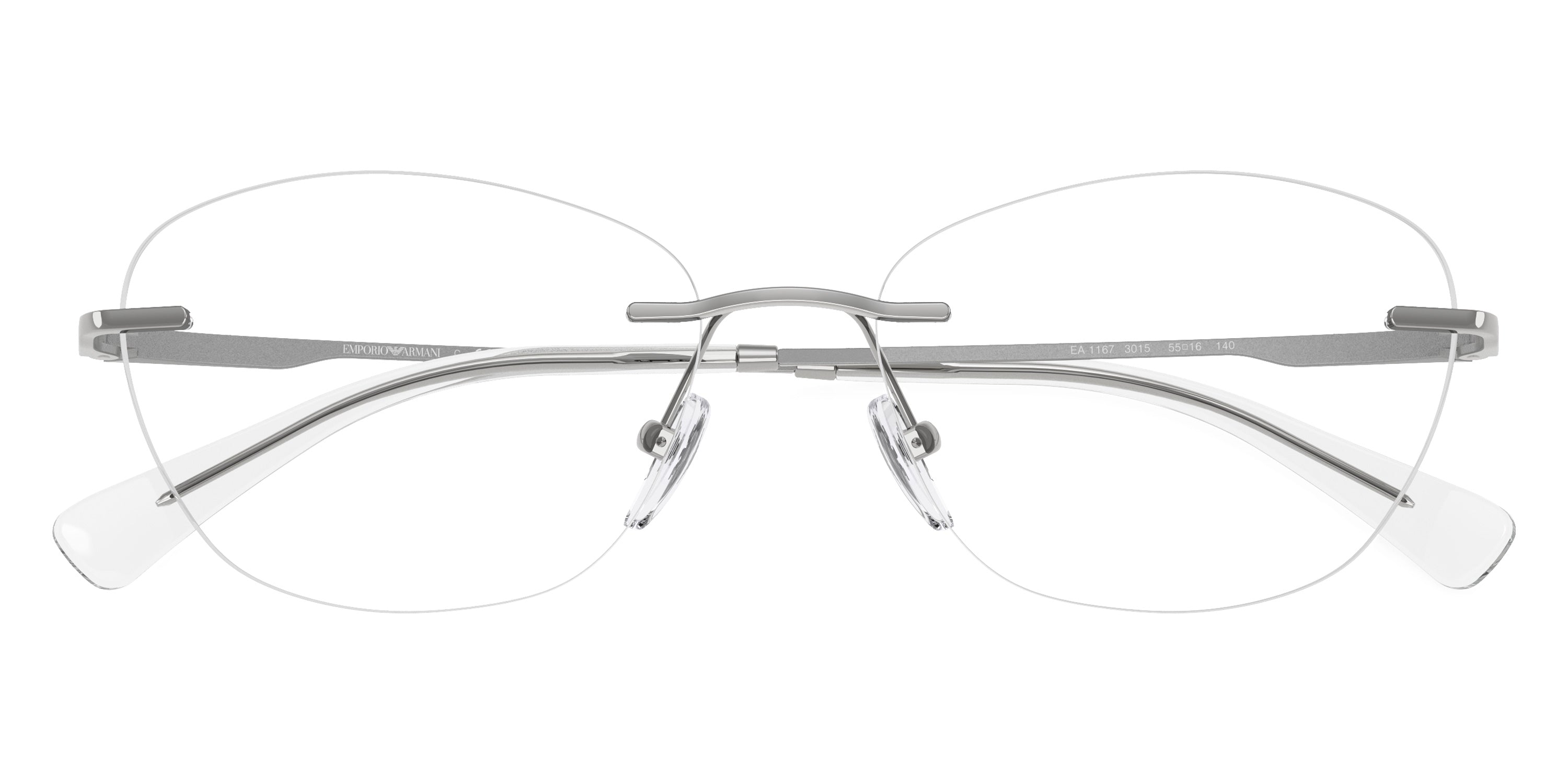 EMPORIO ARMANI EYEGLASSES - EA1167 3015 55 - Shiny Silver