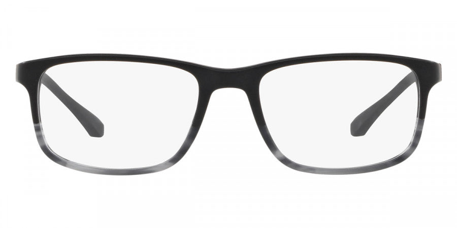 EMPORIO ARMANI EYEGLASSES - EA3098 5566 53 - Matte Black & Striped Gray