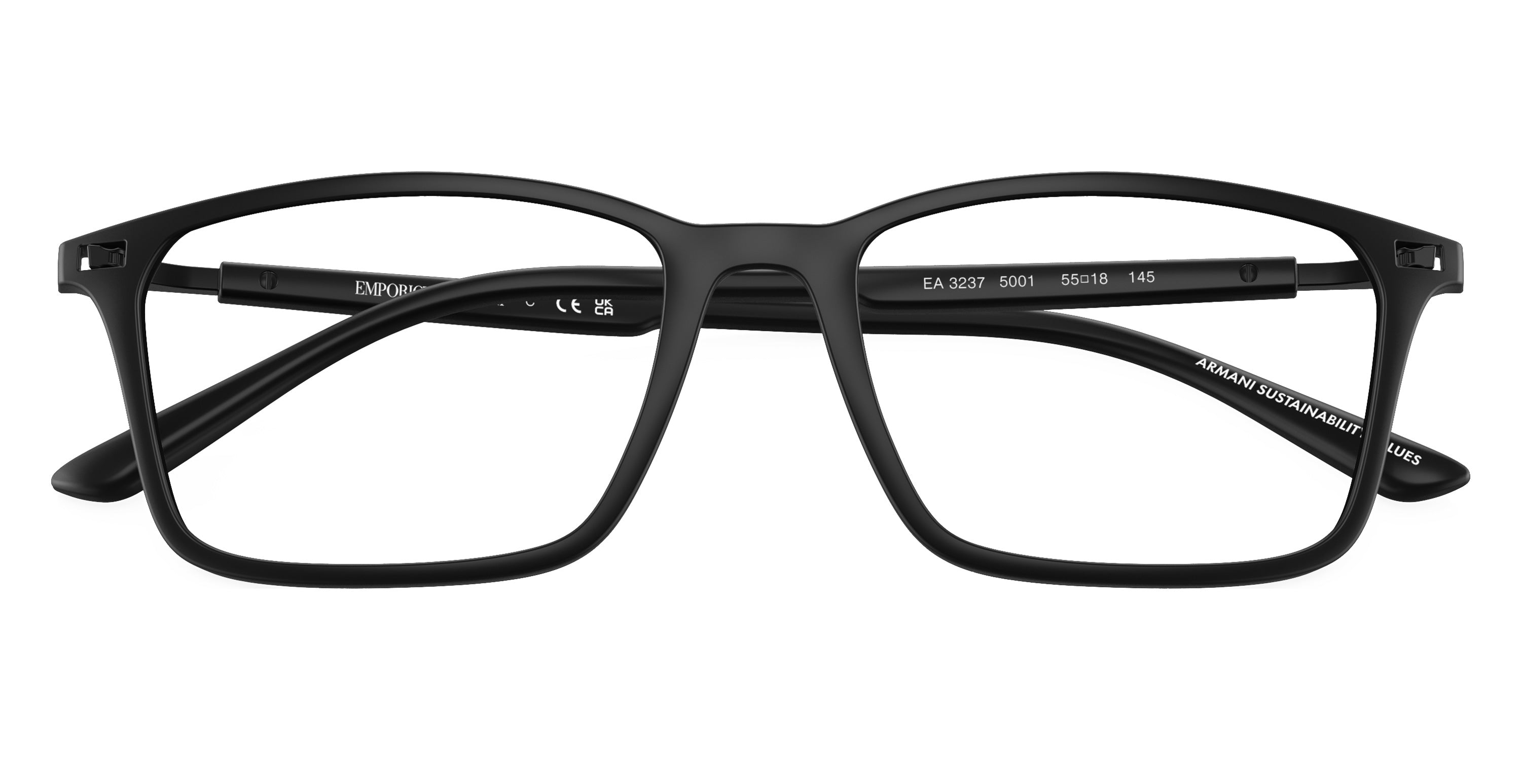 EMPORIO ARMANI EYEGLASSES - EA3237 5001 55 - Matte Black
